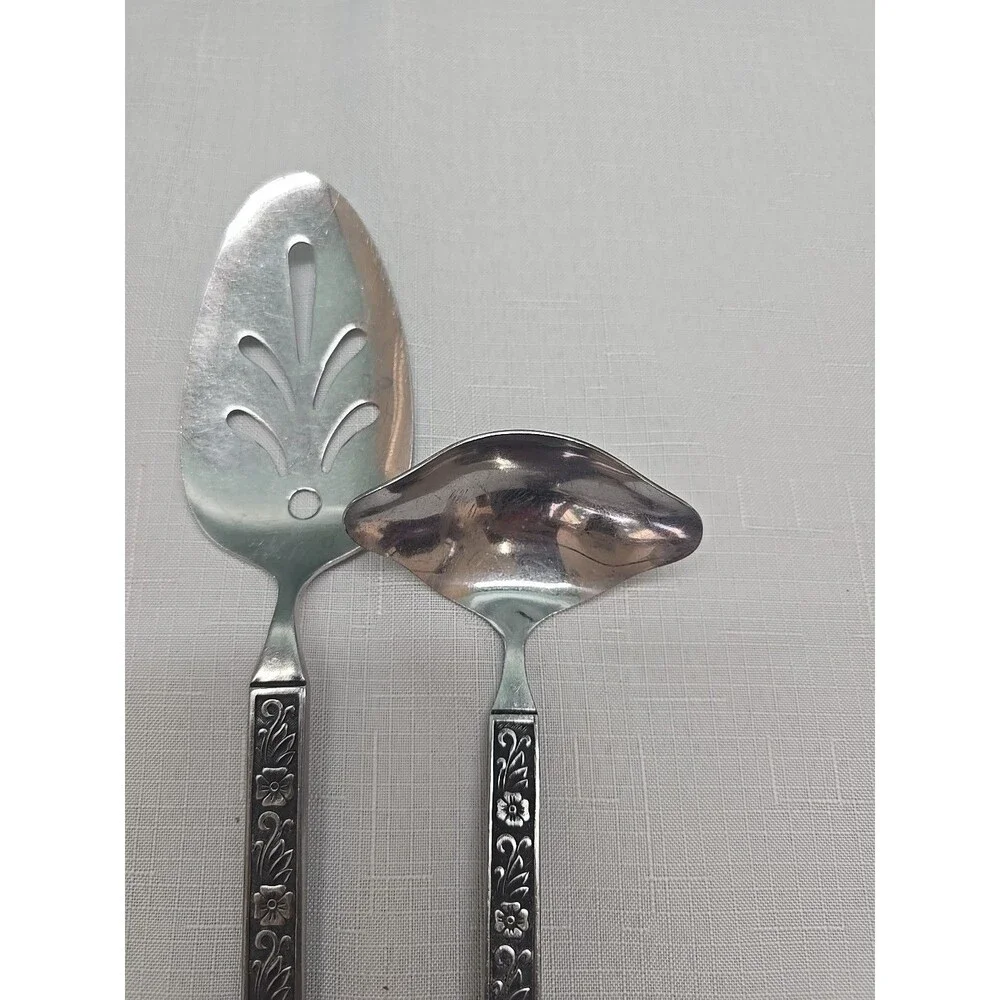 Gold Standard NIGHT BLOSSOM Stainless Japan Black Glossy Gravy Ladle Pie Server